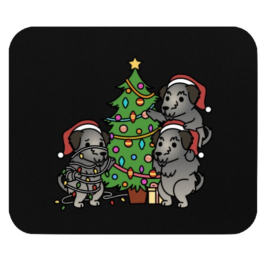 Irish Wolfhound Christmas Tree Mouse Pads