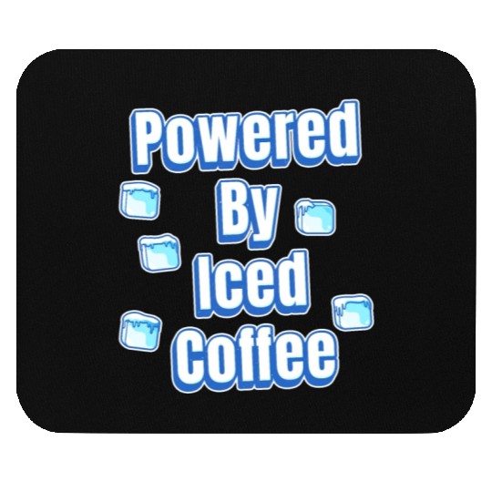 Powered By Iced Coffee Mouse Pads