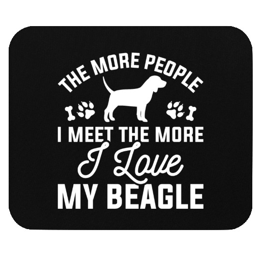 I Love My Beagle Mouse Pads