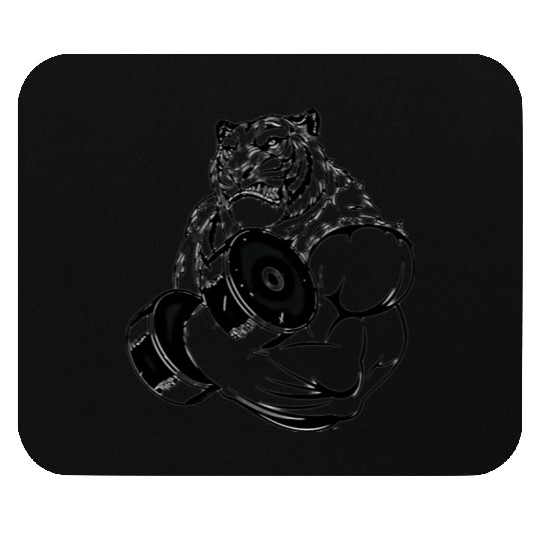 Gym ripped tiger Mouse Pads