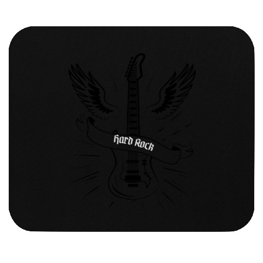 Black Hard Rock Guitar Mouse Pads Template