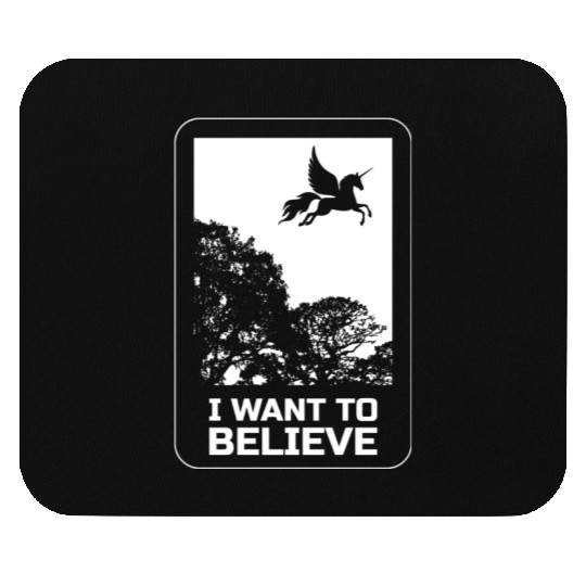 Unicorn "I Want To Believe" UAP Outfit Alien Ufo Mouse Pads