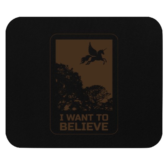Unicorn "I Want To Believe" UAP Outfit Alien Ufo Mouse Pads