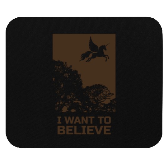 Unicorn "I Want To Believe" UAP Outfit Alien Ufo Mouse Pads