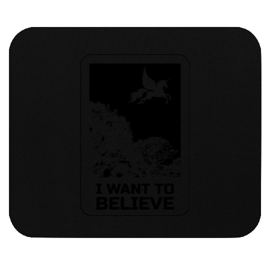 Unicorn "I Want To Believe" UAP Outfit Alien Ufo Mouse Pads