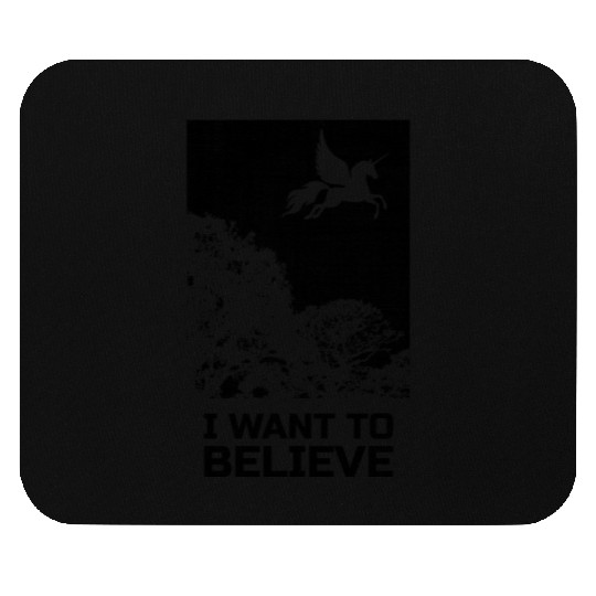 Unicorn "I Want To Believe" UAP Outfit Alien Ufo Mouse Pads