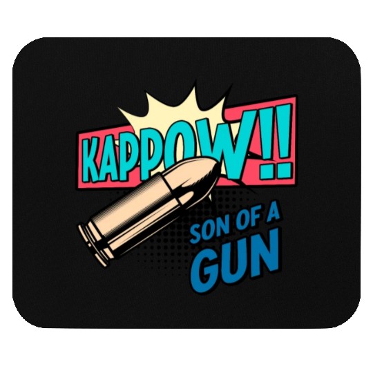 Kappow Bullets Gun Explosion Big bang Aesthetic Mouse Pads