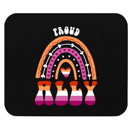 LGBT Pride Month Proud Ally Lesbian Pride Rainbow Mouse Pads