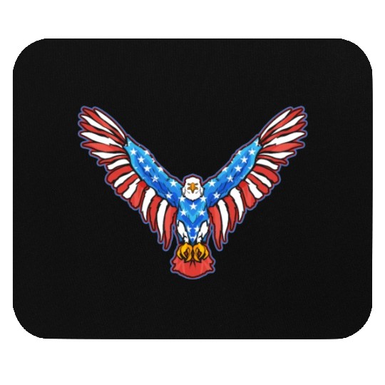 American Bald Eagle American 4th of July Patriotic Mouse Pads