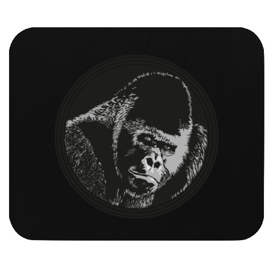 Gorilla ape Mouse Pads