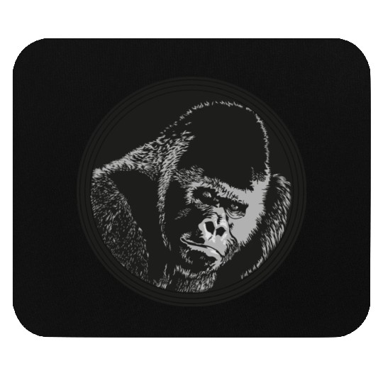 Gorilla ape Mouse Pads