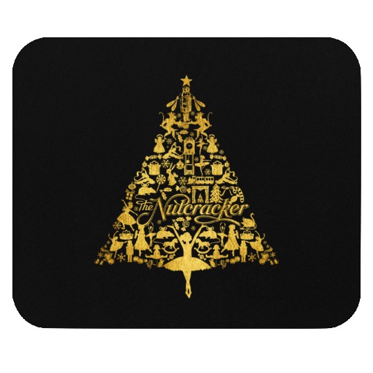 The Nutcracker Golden Christmas Tree Funny Mouse Pads