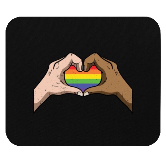 LGBT Rainbow Heart Gay Pride Lesbian Equality Gift Mouse Pads