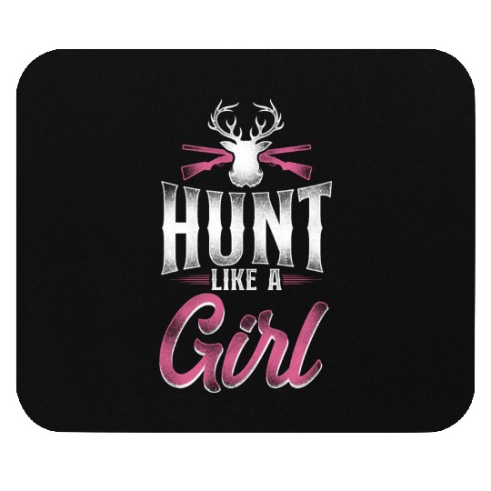 Buck Deer Hunting Hunter Girl Mouse Pads