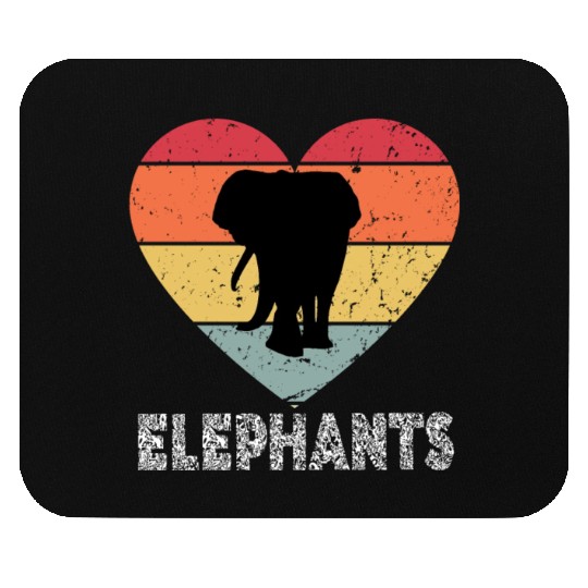 I Love Elephants Mouse Pads