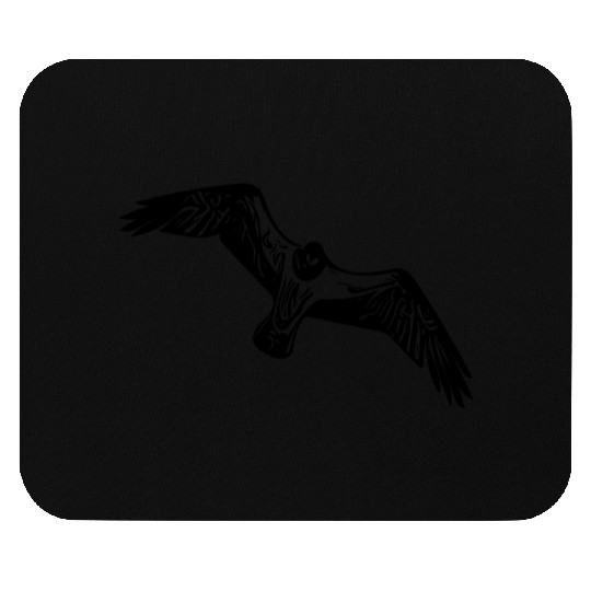 Vintage Seagull In Flight Mouse Pads