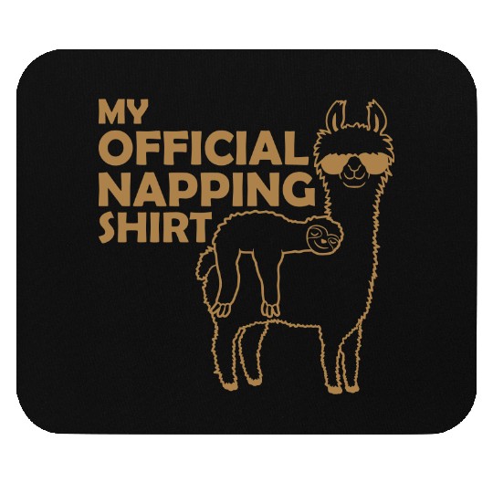 sloth llama napping Mouse Pads