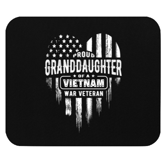 Proud Granddaughter Vietnam Vet Grandpa Veteran US Mouse Pads