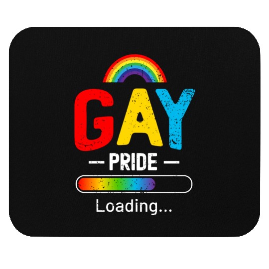 Gay Pride Loading Mouse Pads