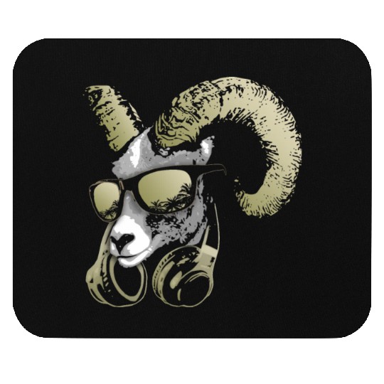 DJ Goat Bling Cool and Funny Music Animal with Mouse Pads