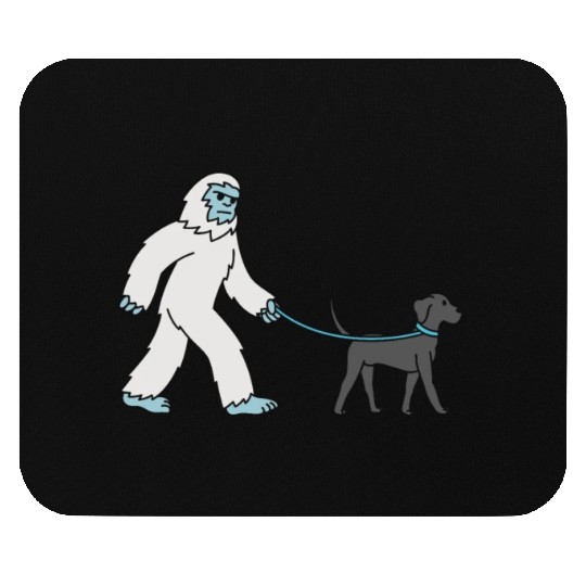 Bigfoot Sasquatch Walking Great Dane Mouse Pads