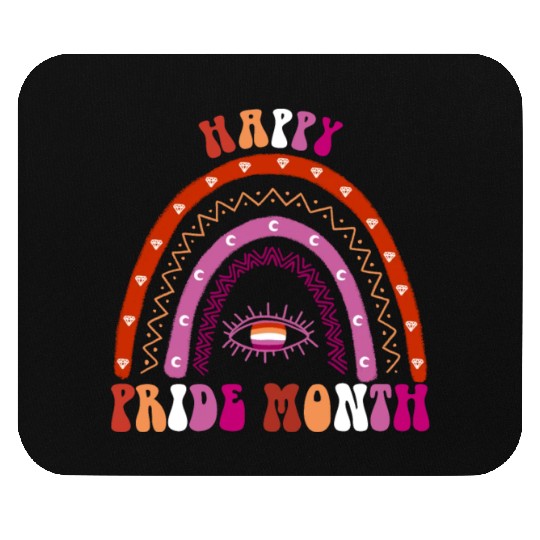 Rainbow Happy Pride Month Lesbian Mouse Pads