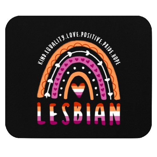 Lesbian Pride Rainbow Mouse Pads