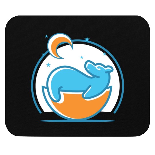 Polar Bear and Moon Mouse Pads