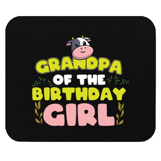 Cow Birthday, Farmer Birthday Girl Mouse Pads