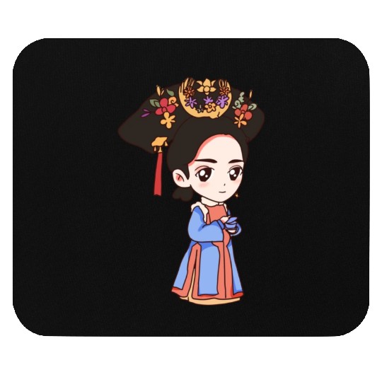 HAND PAINTED GIRL IMAGE Mouse Pads