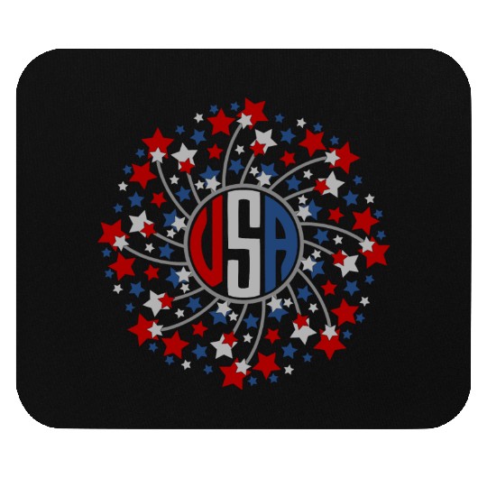 Harbor Grace Designs Hand Drawn Stars Fireworks Mouse Pads