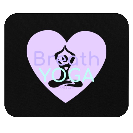 Breath Yoga Relax | Yogi Mouse Pads with heart Namaste