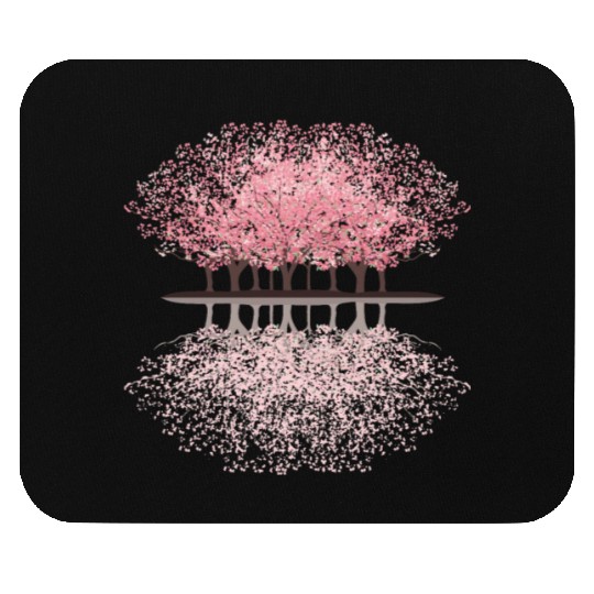 Sakura Blossoms Flower Forest Sakura Blossoms Flow Mouse Pads