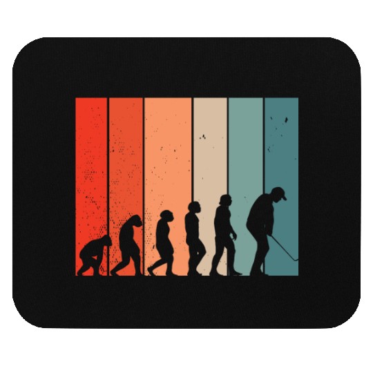 Human Evolution Golf Vintage Golf Player Golfing Mouse Pads