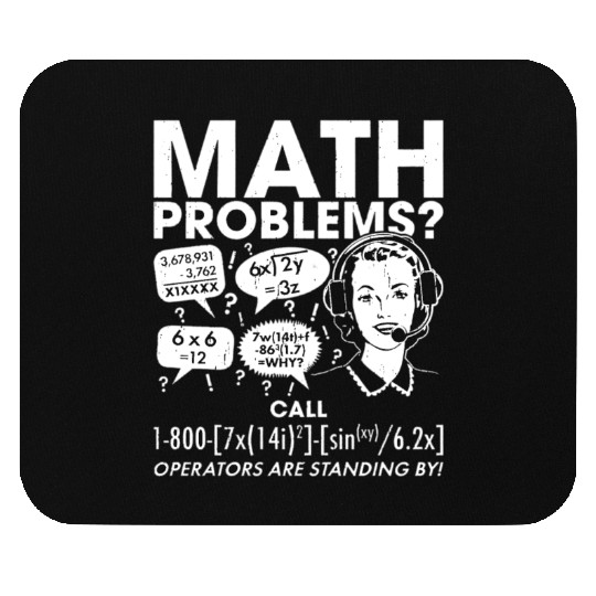 Math Problems Hotline Mouse Pads Funny Student Teacher