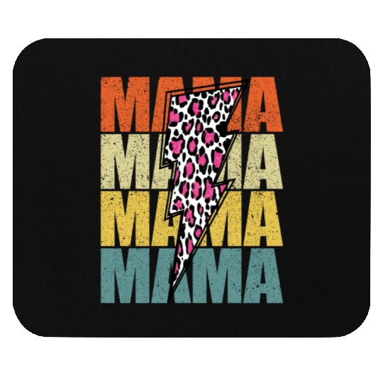 Lightning Bolt Leopard Cheetah Print Multi Color Mouse Pads