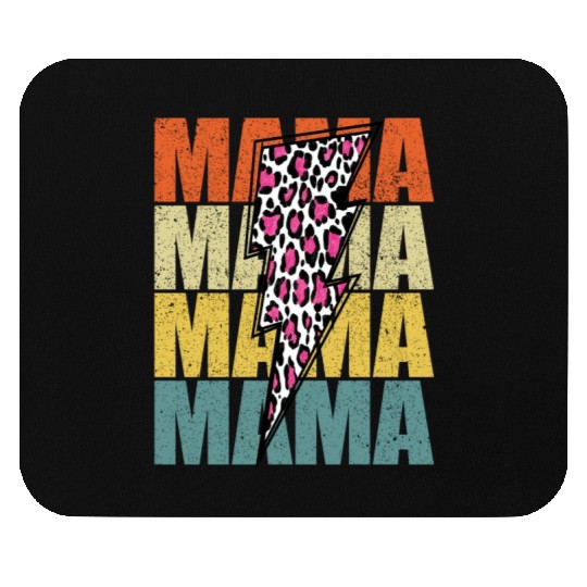 Lightning Bolt Leopard Cheetah Print Multi Color Mouse Pads