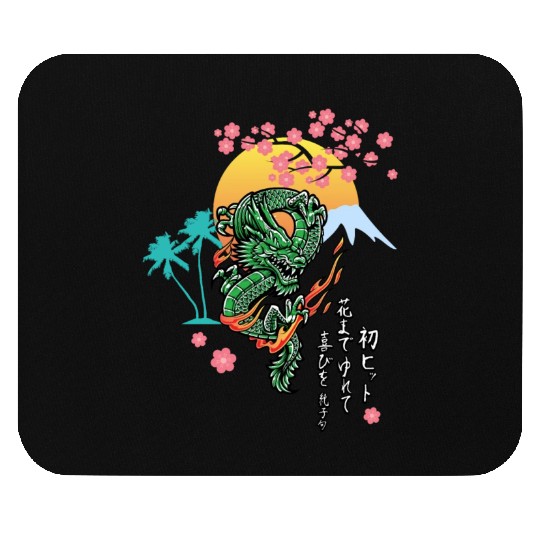 Dragon Sun Cherry Blossom | Japanese Culture Mouse Pads