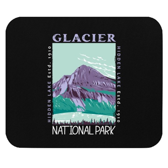 Glacier National Park Hidden Lake Distressed Mouse Pads