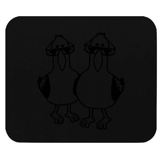 Cartoon 2 seagull friends Mouse Pads