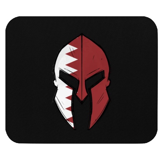 Qatar in Spartan warrior Helmet Mouse Pads