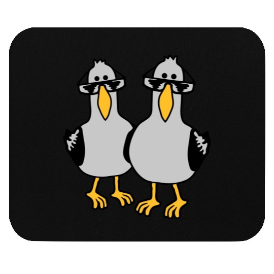 2 seagull friends team Mouse Pads