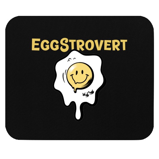 Eggstrovert Happy Extrovert Fried Egg Mouse Pads