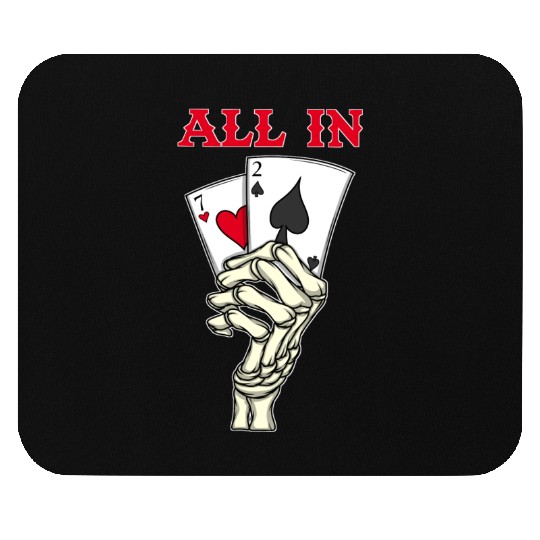 Poker Player Poker Cards 7 2 Skeleton Hand Poker Mouse Pads