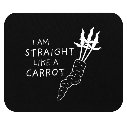 straight like a carrot - white uni II Mouse Pads