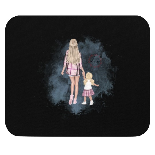 mother and daughter with love Mouse Pads