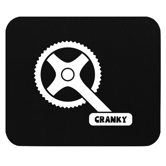 Cranky - Funny Cyclist Gift Mouse Pads