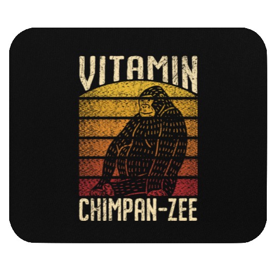 Vitamin Chimpanzee Monkey Animal Zookeeper Mouse Pads