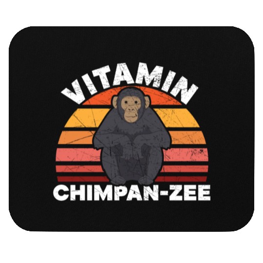 Vitamin Chimpanzee Monkey Animal Zookeeper Mouse Pads