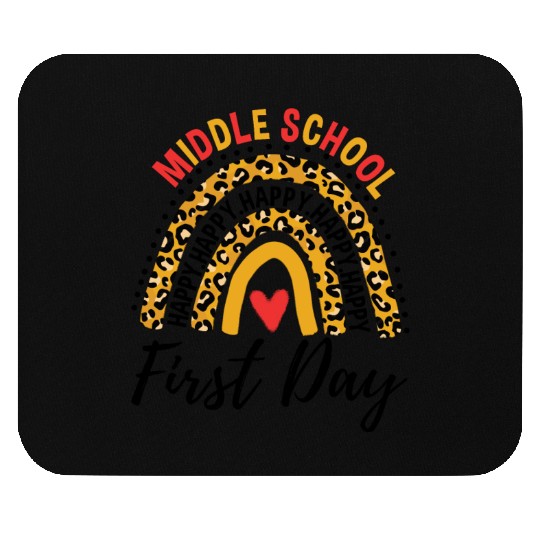 Rainbow First Day Of School Middle School Teacher Mouse Pads